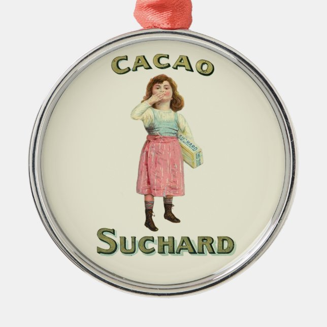 Adorno Metálico Azúcar Chica de chocolate con chocolate victoriano (Frente)