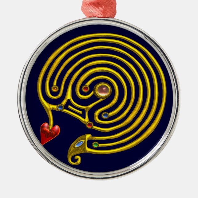 Adorno Metálico azul HYPER LABYRINTH (Frente)