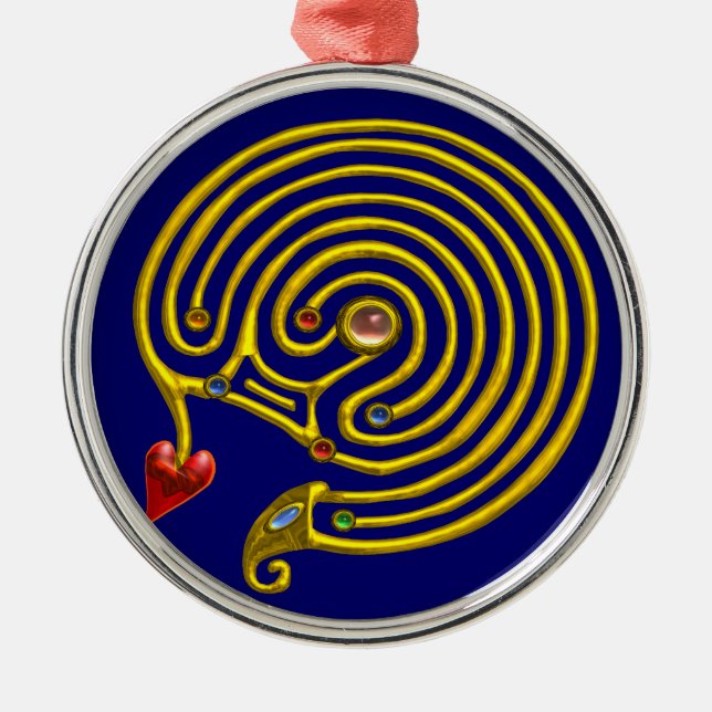 Adorno Metálico azul HYPER LABYRINTH (Frente)