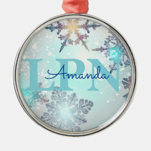 Adorno Metálico Azul personalizado nombre personalizado LPN 