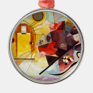 Adorno Metálico Azul rojo amarillo de Kandinsky