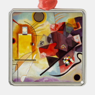 Adorno Metálico Azul rojo amarillo de Kandinsky