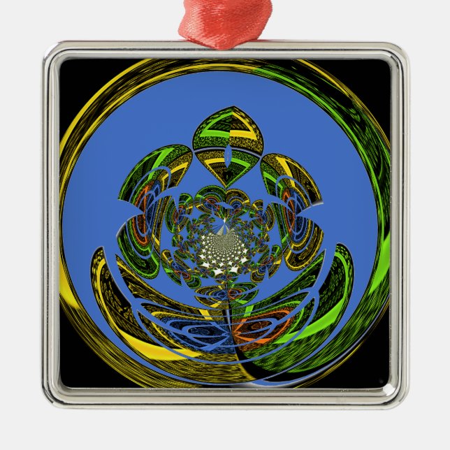 Adorno Metálico Azul tradicional (Frente)