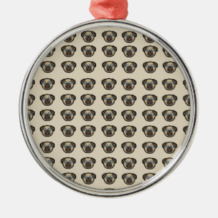 Adorno Metálico azulejo de pug bg