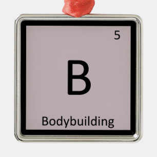 Adorno Metálico B - Bodybuilding Sports Chemistry Periodic Table