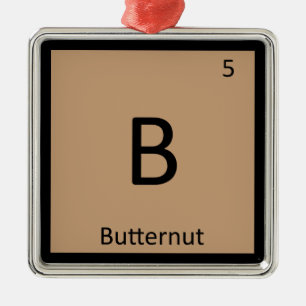 Adorno Metálico B - Química de la Calabaza Butternut Tabla Periódi