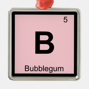 Adorno Metálico B - Tabla periódica de Química de chicle Símbolo