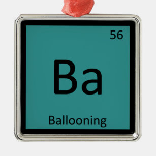 Adorno Metálico Ba - Tabla periódica de química deportiva balancea