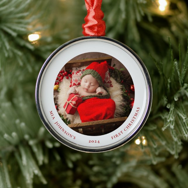 Adorno Metálico Babys First Christmas Ornament (Árbol)