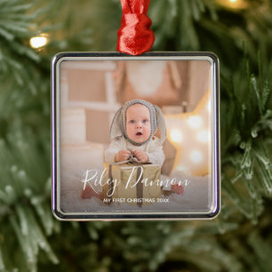 Adorno Metálico Baby's First Christmas Photo
