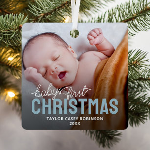 Adorno Metálico Babys First Christmas Photo