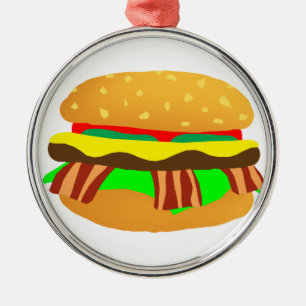 Adorno Metálico Bacon Cheeseburger