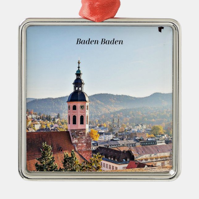 Adorno Metálico Baden-Baden, Alemania, paisaje escénico (Frente)