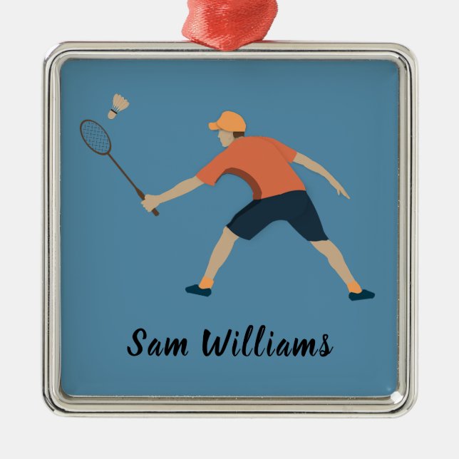 Adorno Metálico Badminton (Frente)