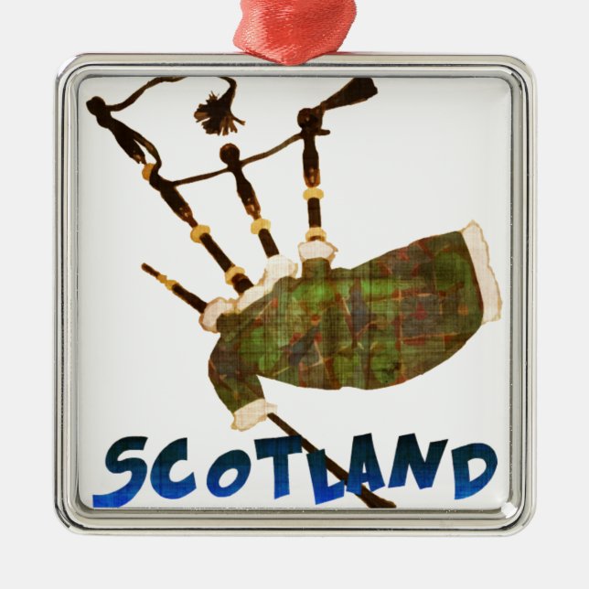 Adorno Metálico Bagpipes de Escocia (Frente)