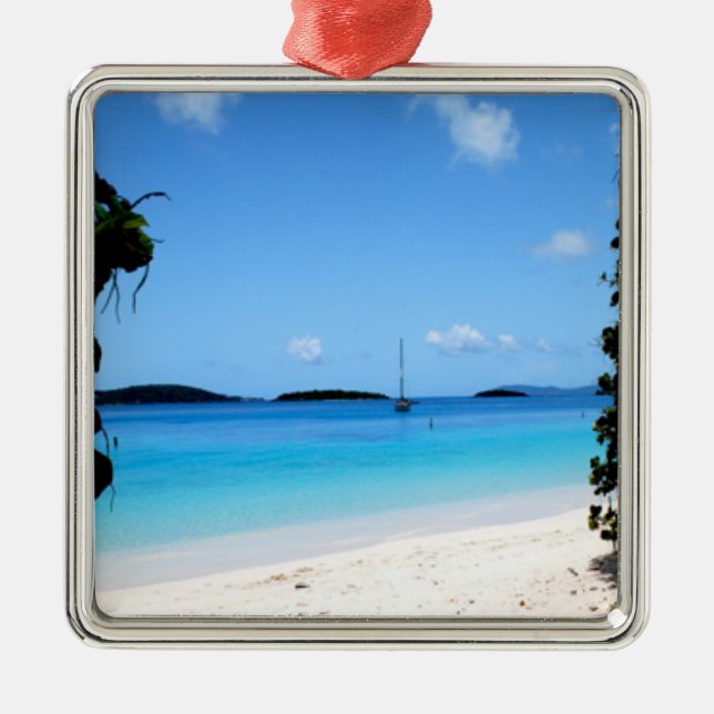 Adorno Metálico Bahía de luna de miel, St. John USVI (Frente)