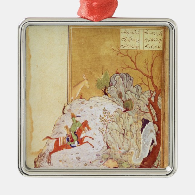 Adorno Metálico Bahrum Gur que mata el dragón (Frente)