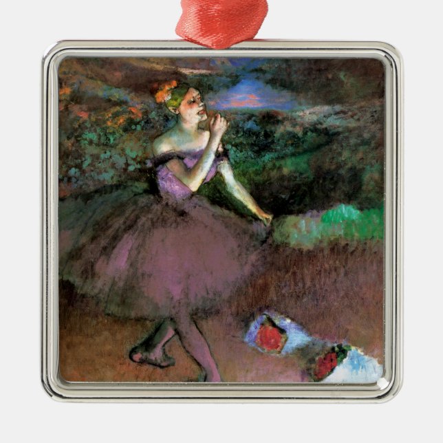Adorno Metálico Bailarina con Bouquets de Degas (Frente)