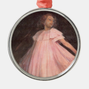 Adorno Metálico Bailarina con vestido rosa