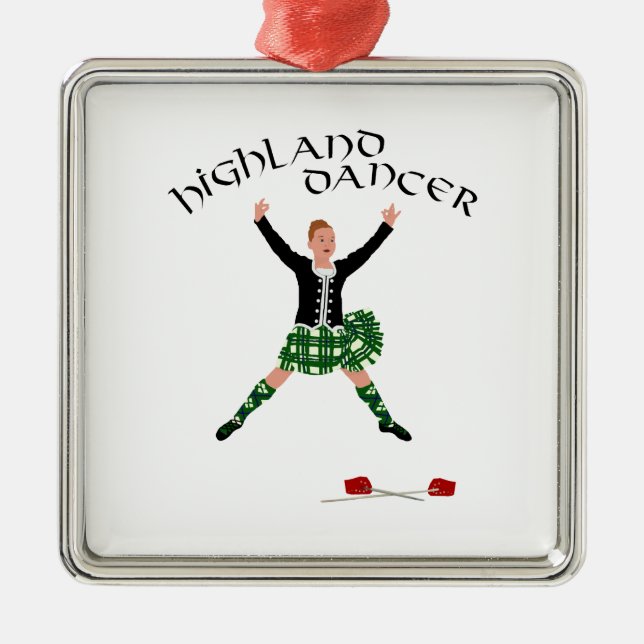 Adorno Metálico Bailarina de espadas escocesa - Ghillie Callum (Frente)