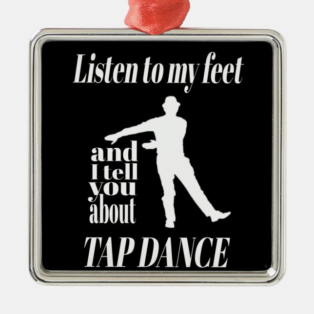 Adorno Metálico Baile Tap - Escuche Mi Baile Tap De Pies (Frente)