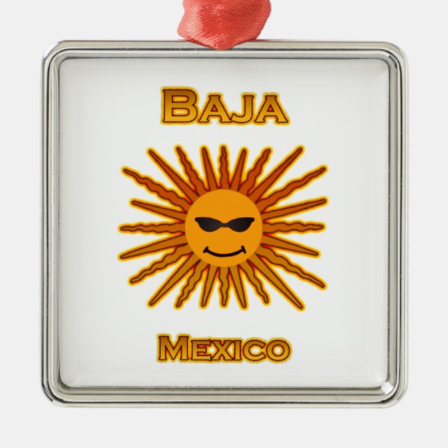 Adorno Metálico Baja México Sun hace frente al icono (Frente)