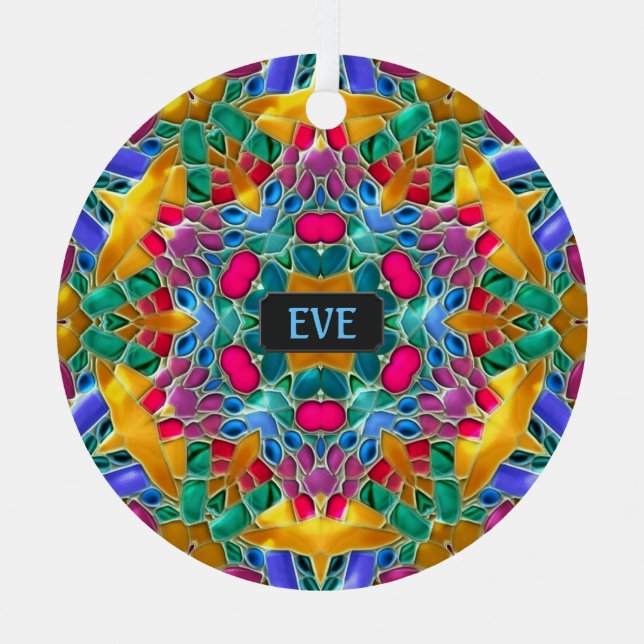 Adorno Metálico Baldosas de vidrio esparcen - Xmas Kaleidoscope (Anverso)