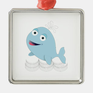 Adorno Metálico Ballena azul