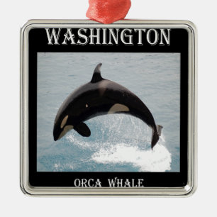 Adorno Metálico Ballena de la orca de Washington