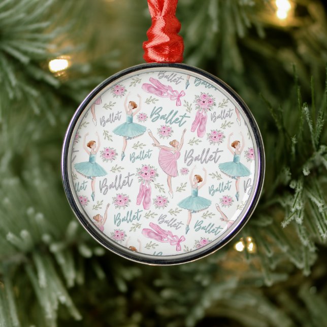 Adorno Metálico Ballerina Ballet Lover Christmas Ornament Keepsake (Árbol)