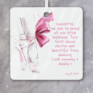 Adorno Metálico Ballerina Primer Ballet Recital Personalizado