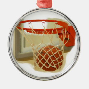 Adorno Metálico Baloncesto cayendo por encima del aro