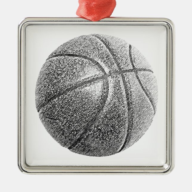 Adorno Metálico Baloncesto con efecto lápiz (Frente)