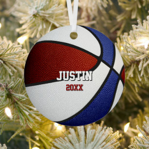 Adorno Metálico baloncesto conmemorativo colores equipo granate az