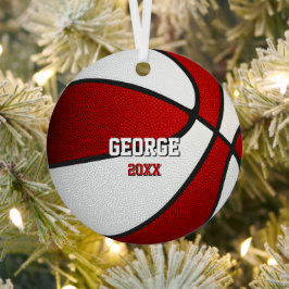Adorno Metálico baloncesto conmemorativo rojo blanco