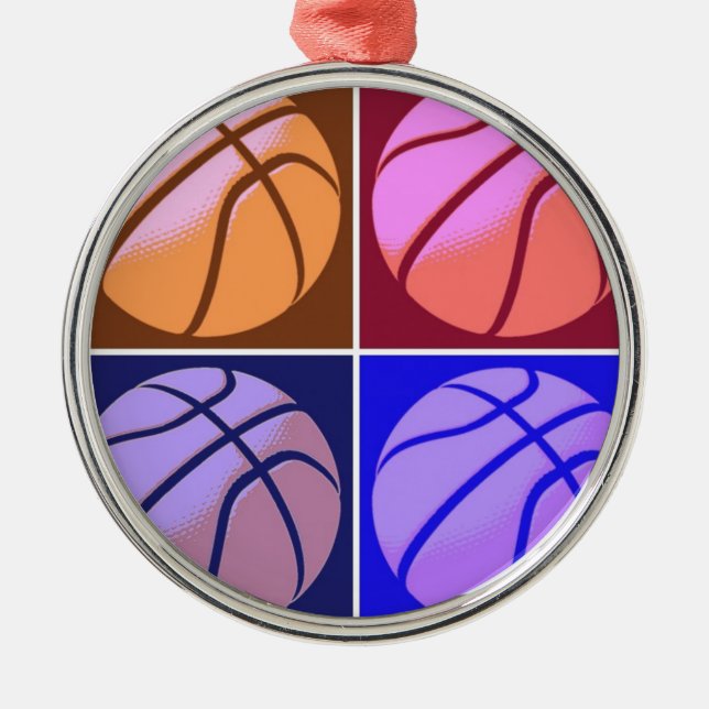 Adorno Metálico Baloncesto de arte pop (Frente)