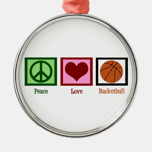 Adorno Metálico Baloncesto de Peace Love (Frente)