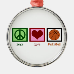 Adorno Metálico Baloncesto del amor de la paz