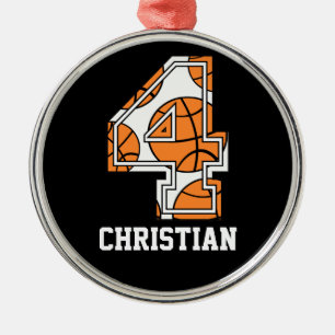 Adorno Metálico Baloncesto personalizado número 4