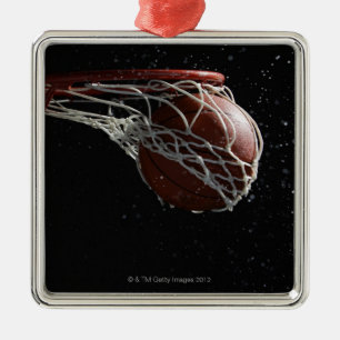 Adorno Metálico Baloncesto que pasa a través del aro 2