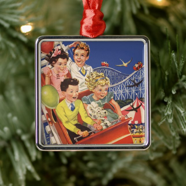 Adorno Metálico Balones de niños de la época de la montaña rusa de (Árbol)