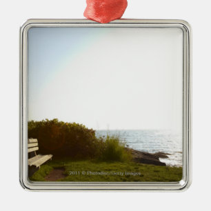 Adorno Metálico Banco de parque que pasa por alto Océano Atlánti