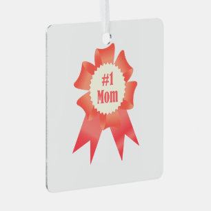 Adorno Metálico Banda ganadora del premio Gratitude Número Uno Mom
