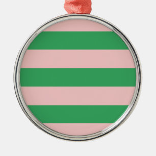 Adorno Metálico Banda horizontal rosa y verde Cualquier tamaño
