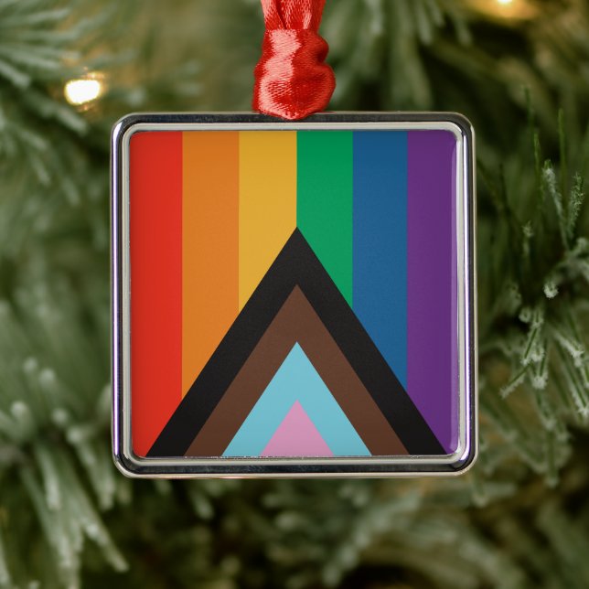 Adorno Metálico Bandera arcoiris - LGBTQIA - Personalizar - Orname (Árbol)