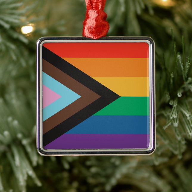 Adorno Metálico Bandera arcoiris - LGBTQIA - Personalizar - Orname (Árbol)