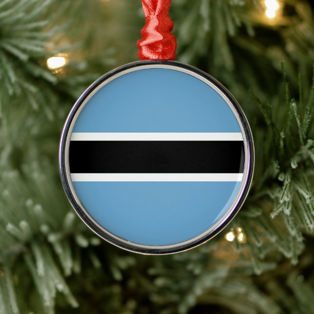 Adorno Metálico Bandera Botsuana (Botswana) (Árbol)