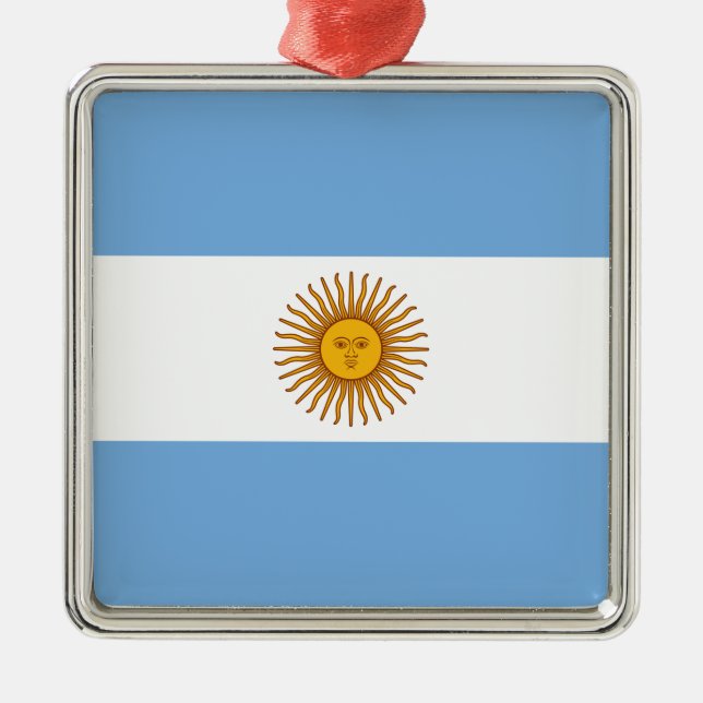 Adorno Metálico Bandera de Argentina (Frente)