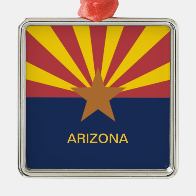Adorno Metálico Bandera de Arizona (Frente)