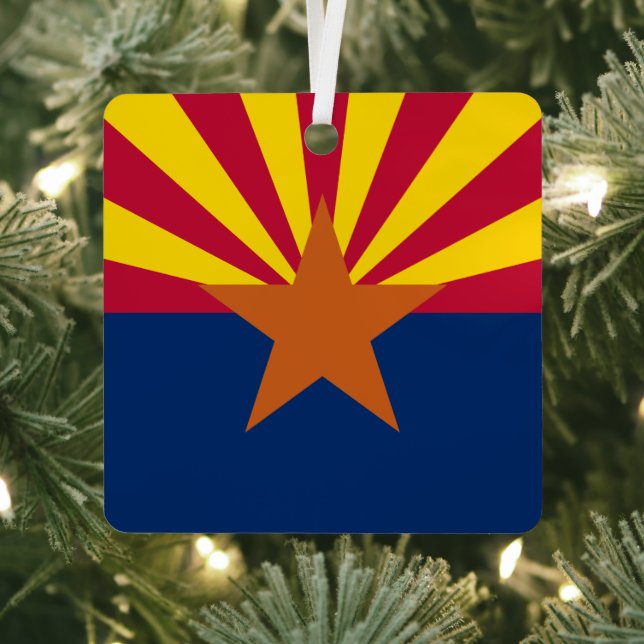 Adorno Metálico Bandera de Arizona: Poniendo a Star Sun, el Estado (in situ)